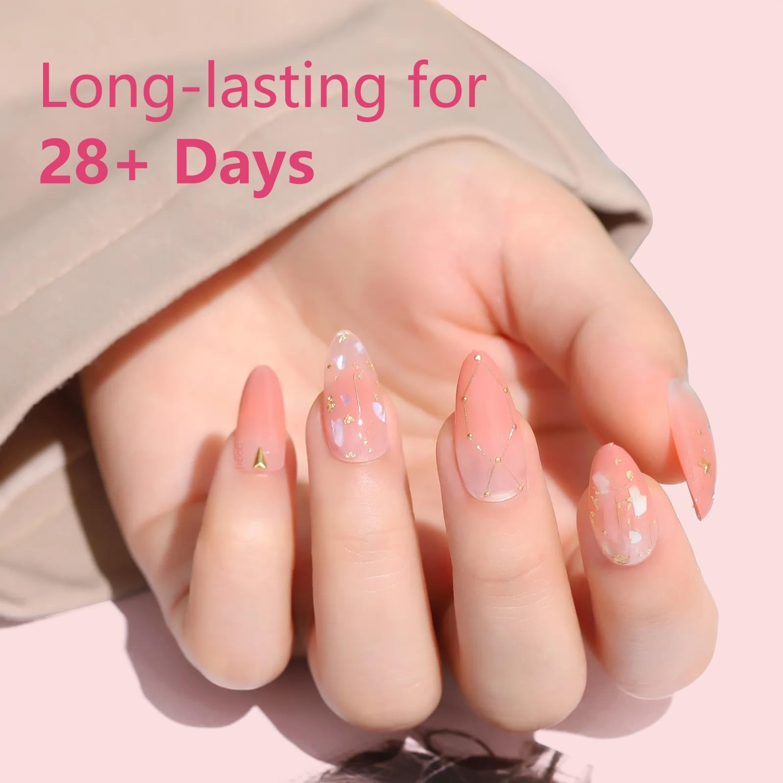 Short Almond Nail Tips Half Cover, 600PCS Extra Short Almond Soft Nail Tips