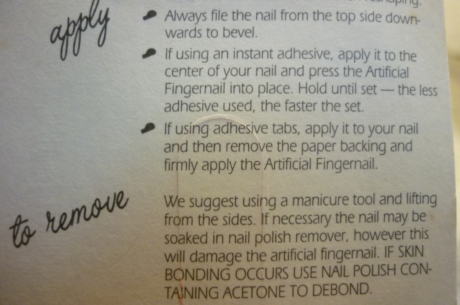 NU NAILS ARTIFICIAL FINGERNAILS GLUE-ON 20 PC. PACK USA NOS SIZE SMALL 1992 VTG.