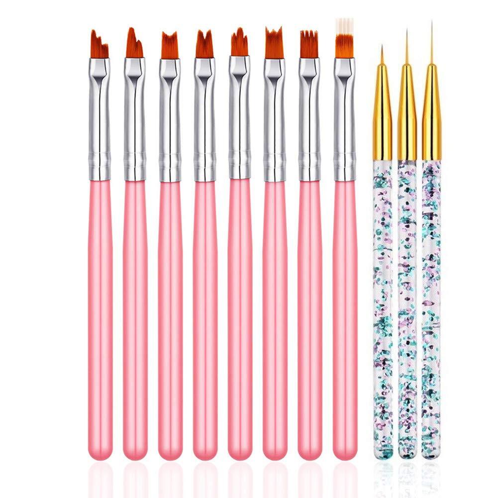 Set Pinceles Para Acrilico Pinceles Brochas para decorar Uñas Pinceles Nail artY