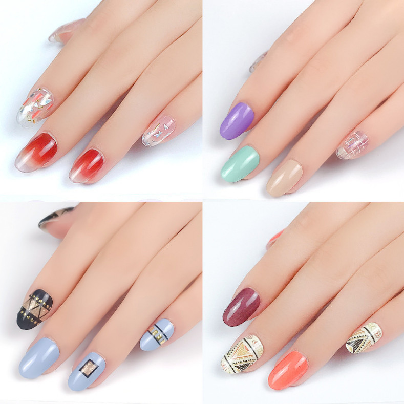 Full Size 3D Nail Wraps Stickers Polish Manicure Art Self Stick Decor Strip NS23