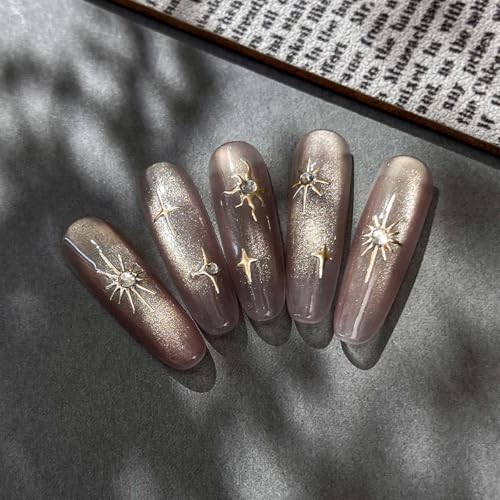 Gold Star Nail Stickers 3D Self Adhesive Star Nail Design Decals Style-38