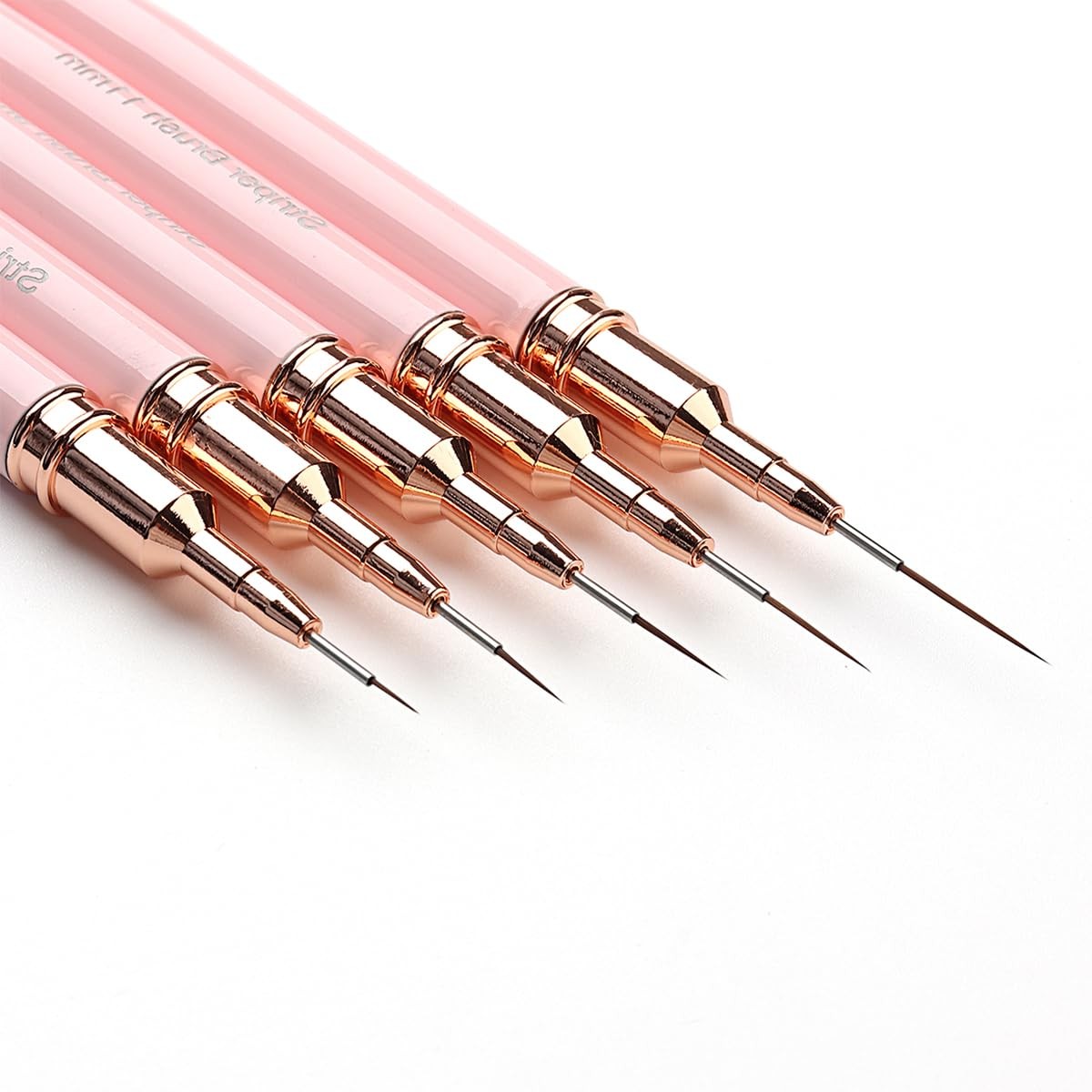 Fcozpjk Nail Art Liner Brushes, 5Pcs Nail Art Liner Brush Set, Nail Gel Polis…