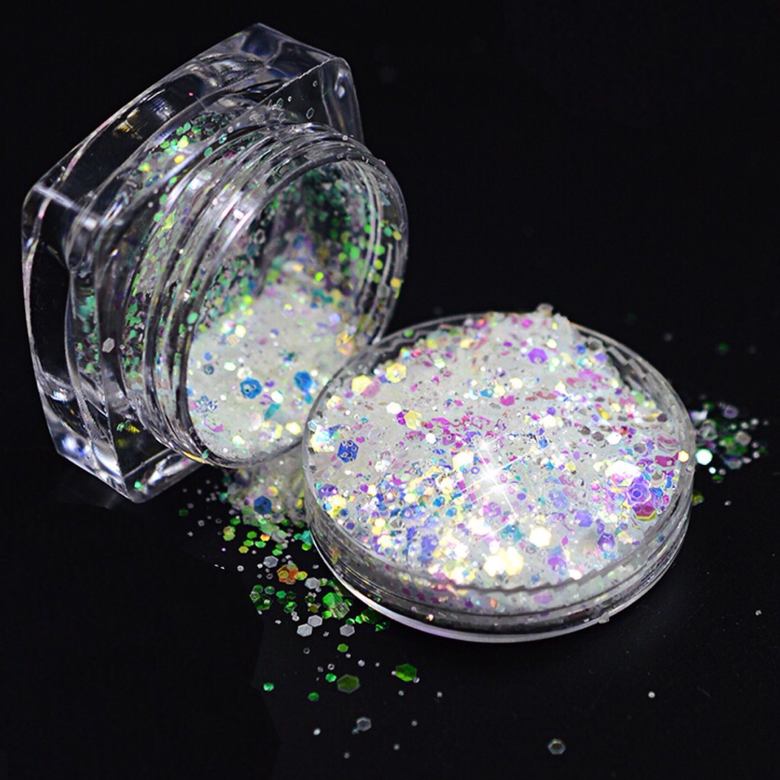 Pixel unicorn aurora effect powder NAIL ART GLITTER AB Mermaid Diamond mix DT-H