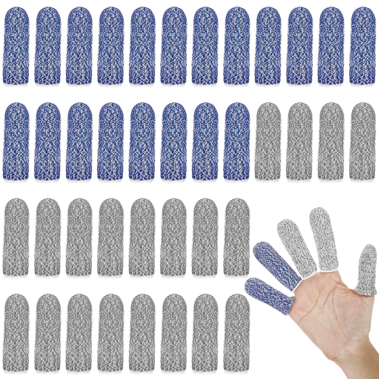 40 Pcs Finger Cots Cut Resistant Fingertips Sleeves for Kitchen Work Sculpture