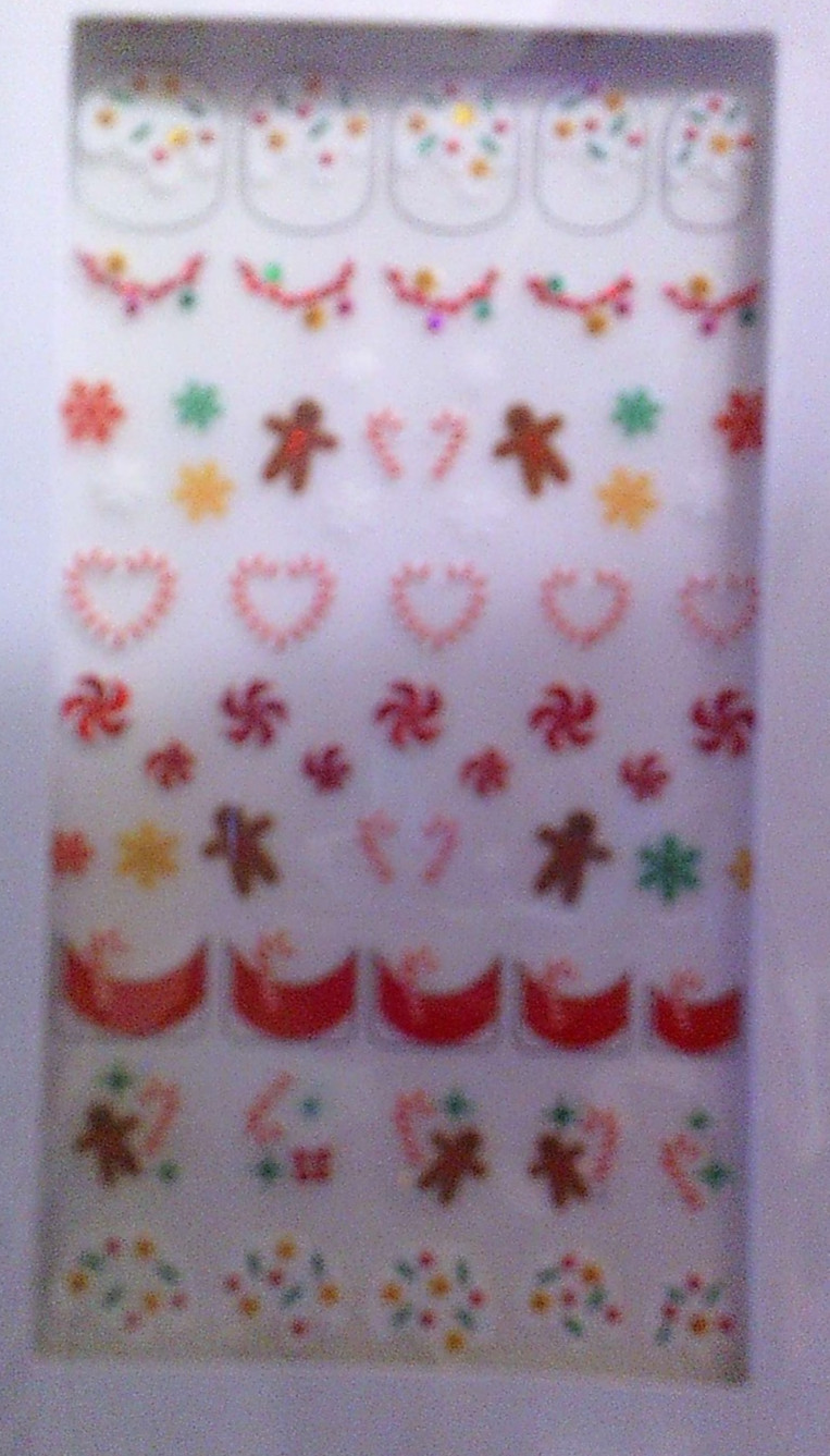 NEW Dashing Diva Magic pick 3D 50+ nail art stickers SWEET TREATS GINGERBREAD