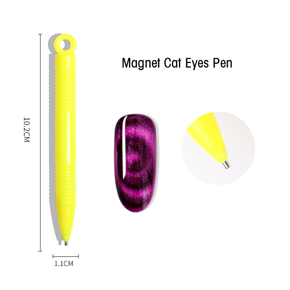 6Pcs Nail Magnet Tool Set With Double Head Flower Design Fr Cat Eye Use DIY S3T1
