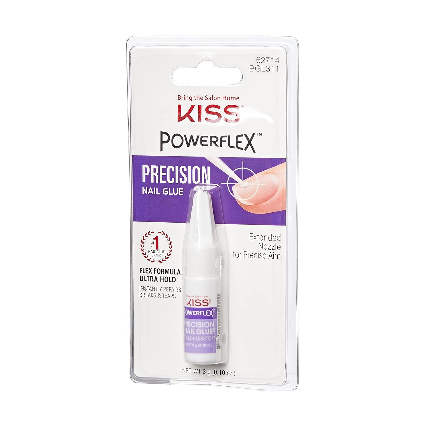 Powerflex Precision Nail Glue – Fast Drying Adhesive for Glue-On Nails & Repairs