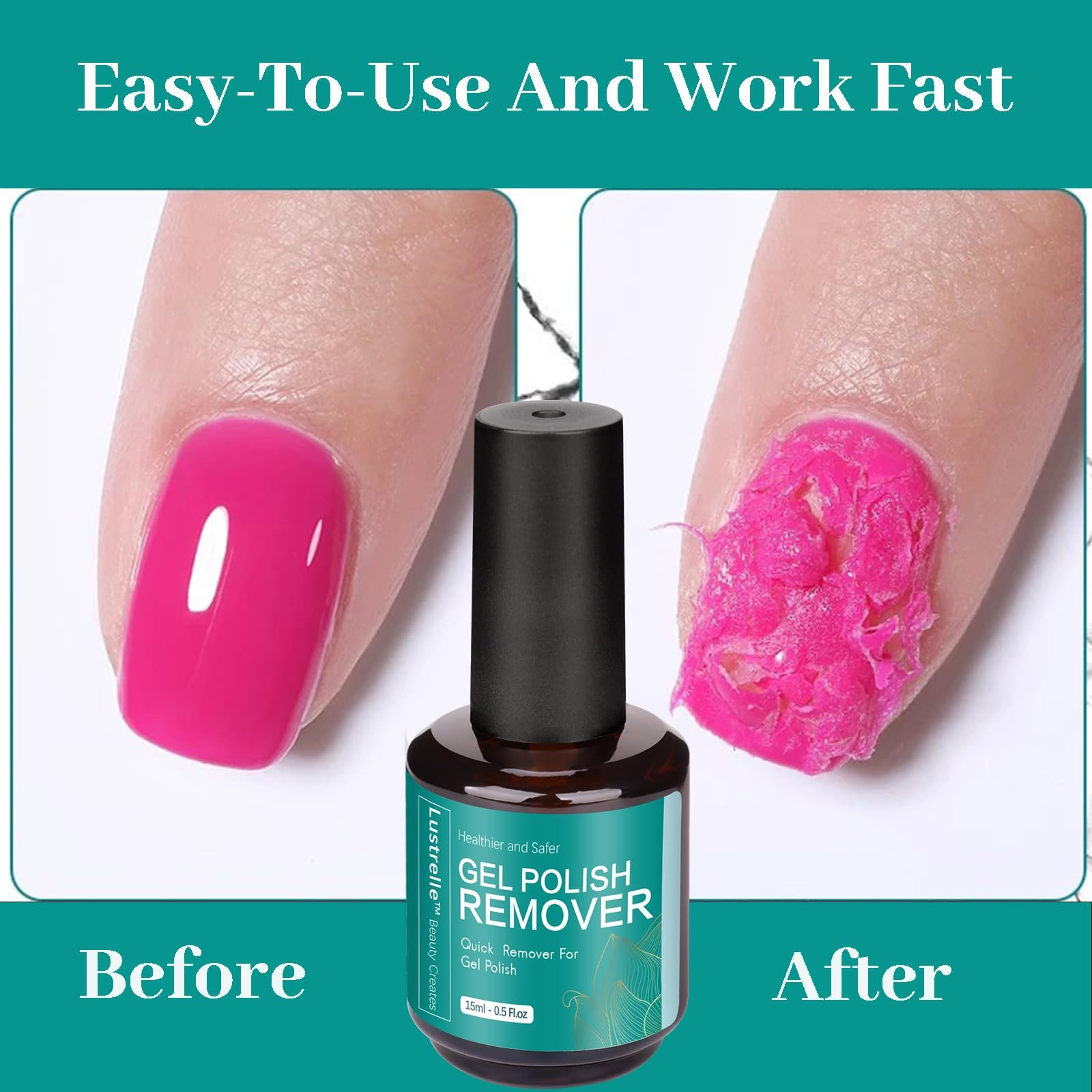 Lustrelle Gel Nail Polish 0.5 Fl Oz (Pack of 1), 1)