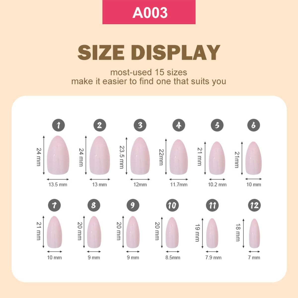 288Pcs Short Almond Press On Nails 12 Color Set