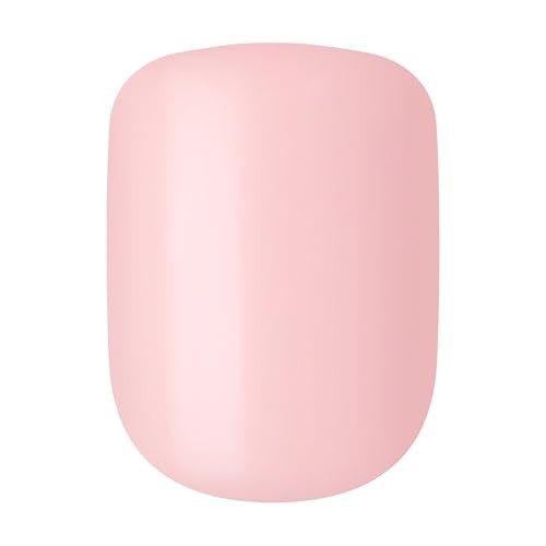 Kiss No Glue Mani Press On Nails, Color, ”, 30 Count (Pack of 1) Pick me Pink