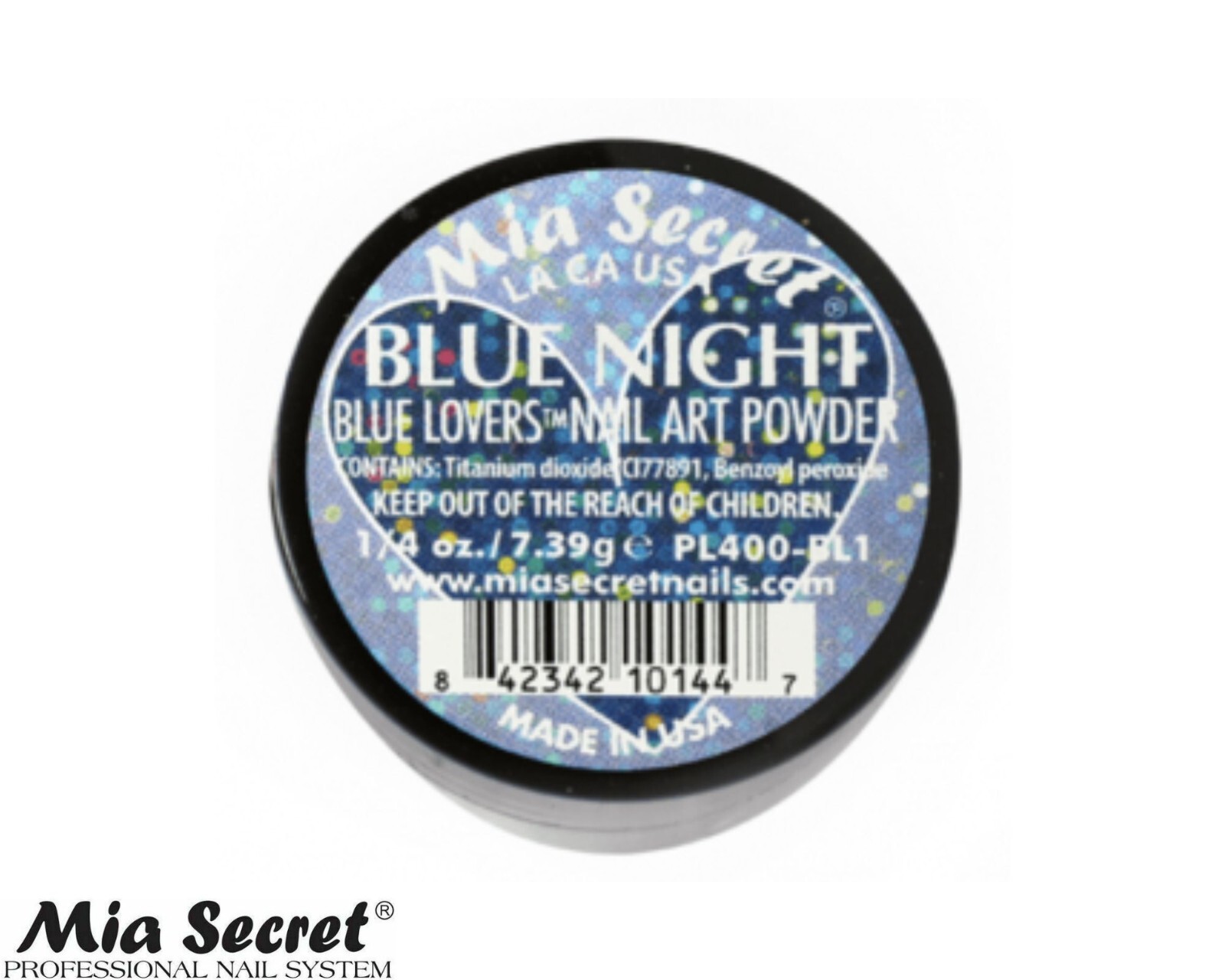 MIA SECRET Nail Art Powder 1/4oz-Blue Lover (BLUE LOVERS COLLECTION)