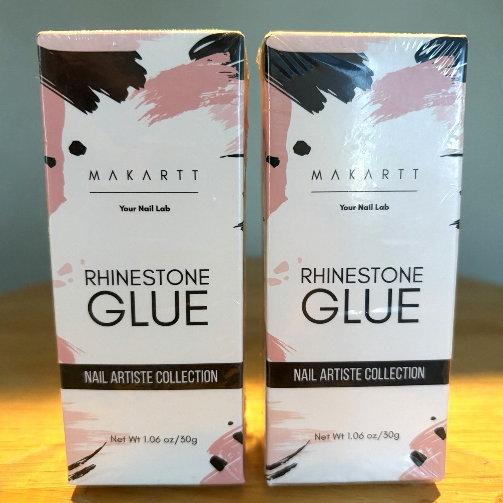 Makartt Nail Rhinestone Glue Gel 1.06Oz Nail Lamp Needed Gem Glue Gel Lot Of 2