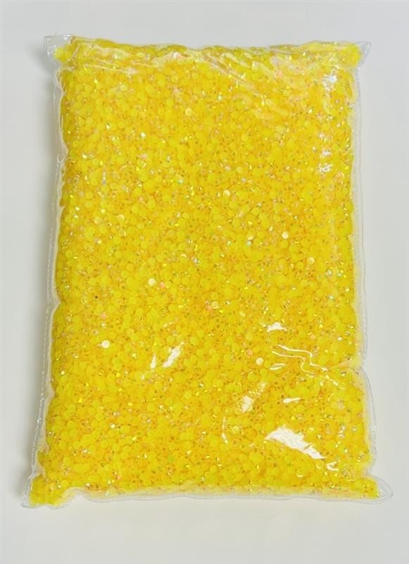 Yellow Rainbow Round Flat Back Resin 3mm Jewelry Crafting Nail Gems
