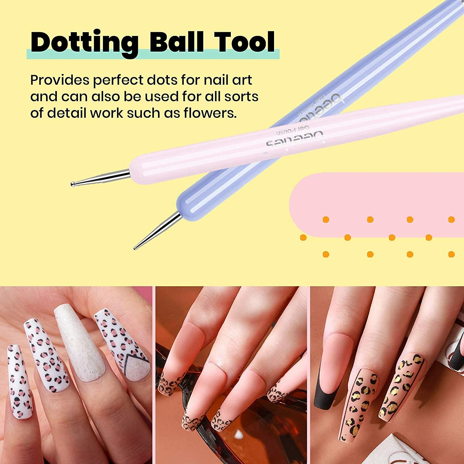 Nail Art Brushes Set Gel Polish Nail Art Design Pen Painting Tools (6 in pack)