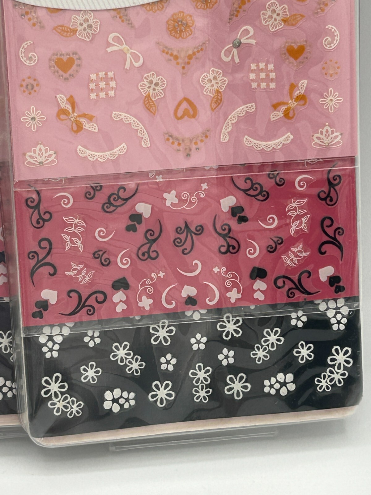3-Pack Bundle Kiss Accent Nail Stickers Easy Peel-Off Application 55772