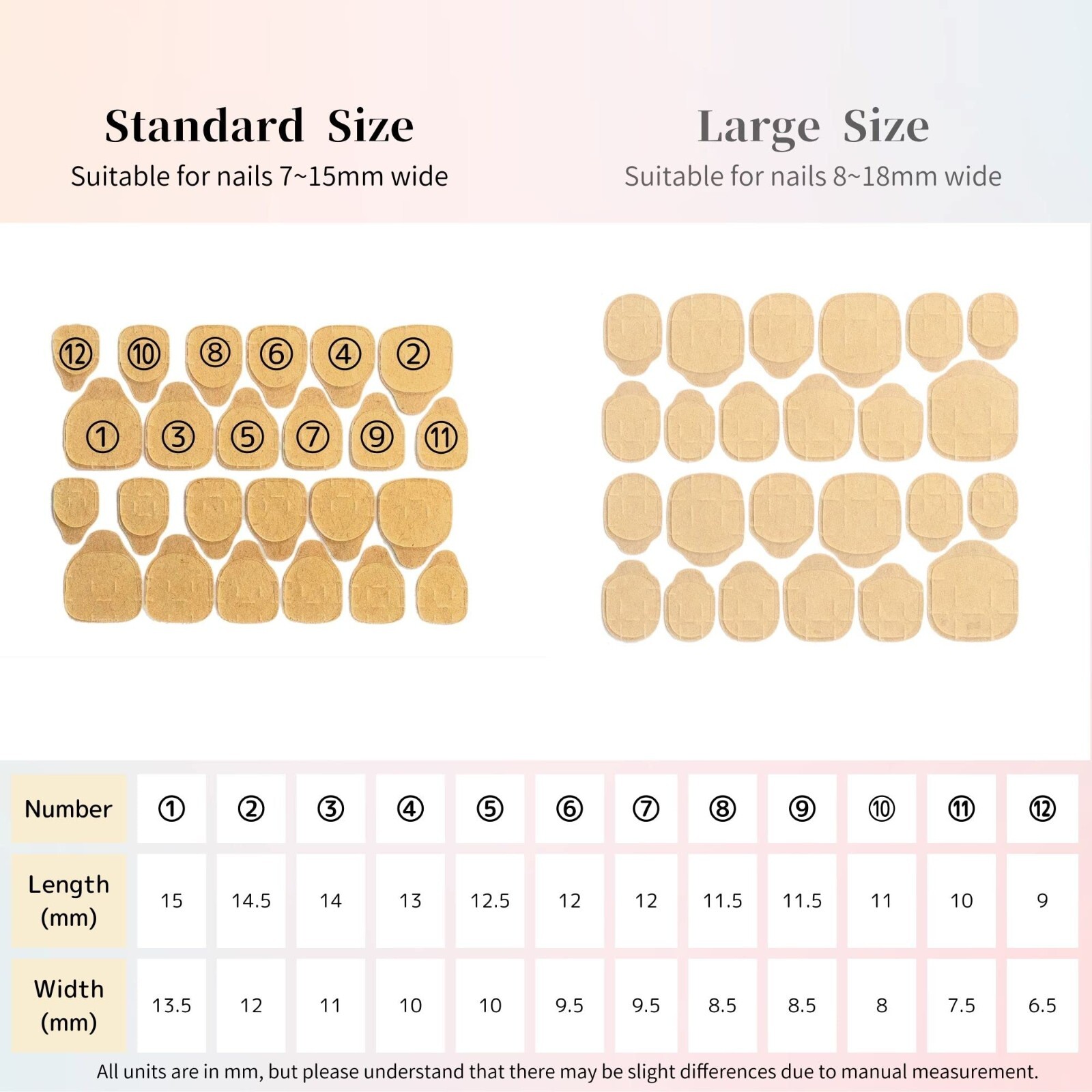 3M Nails Adhesive Double sided Tabs 25Sheets for Press On False Nail( All sizes)