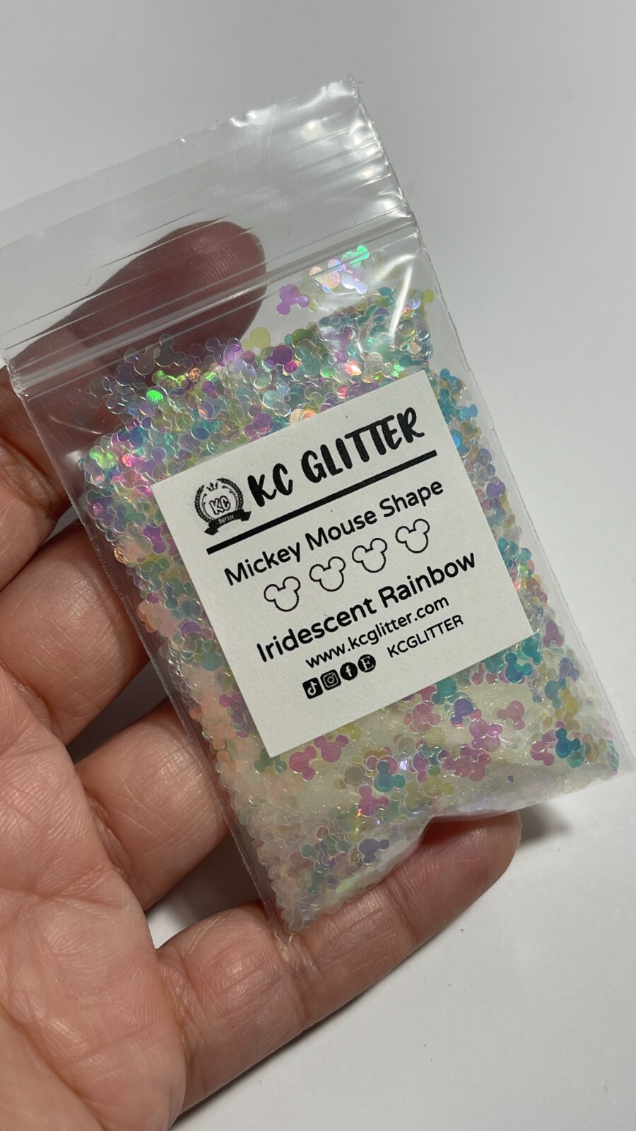 Solvent Resistant MICKEY MOUSE shape Glitter Nail Art Face Craft epoxy US Seller