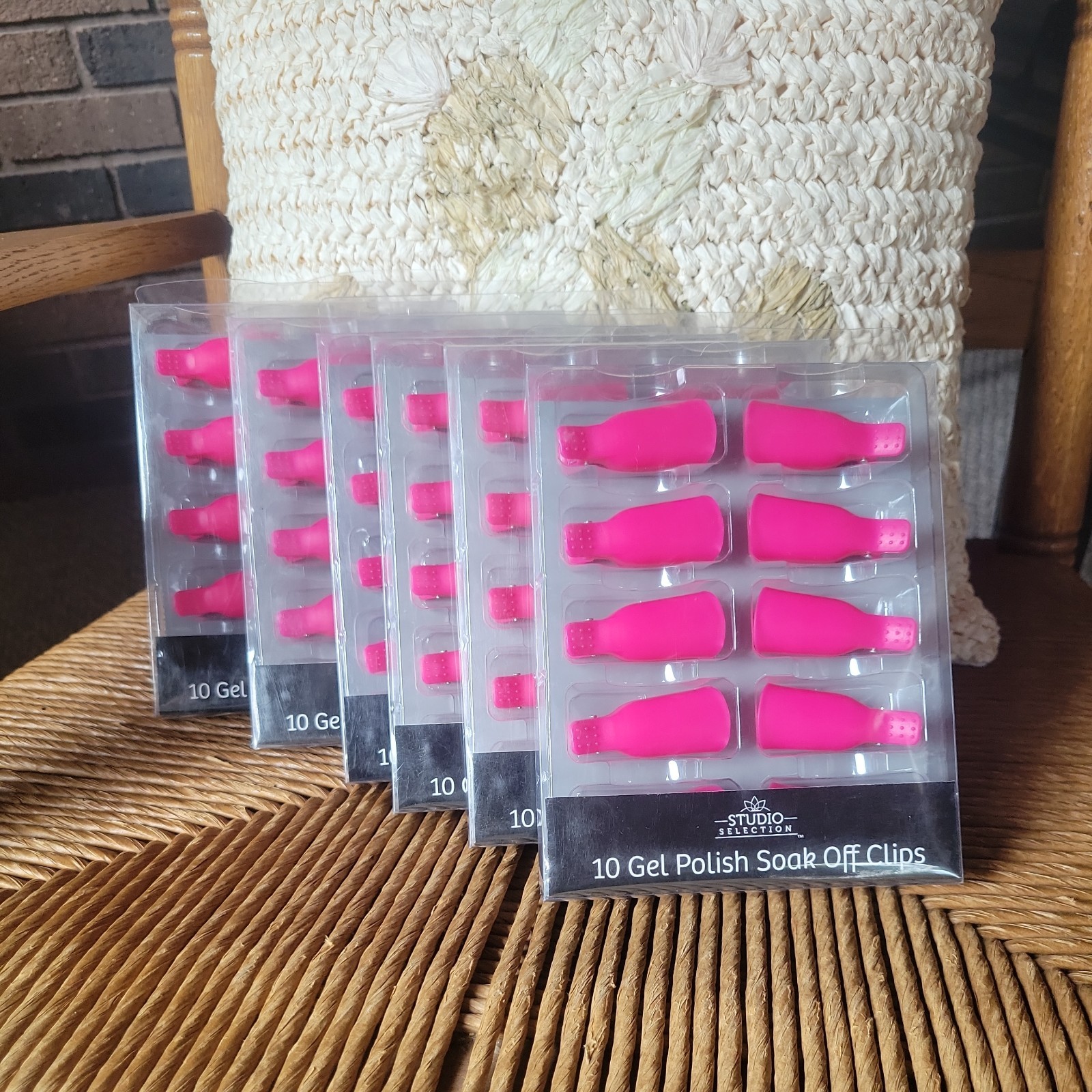 Studio Selection 10 Pink Gel Polish Soak Off Clips, lot of 6
