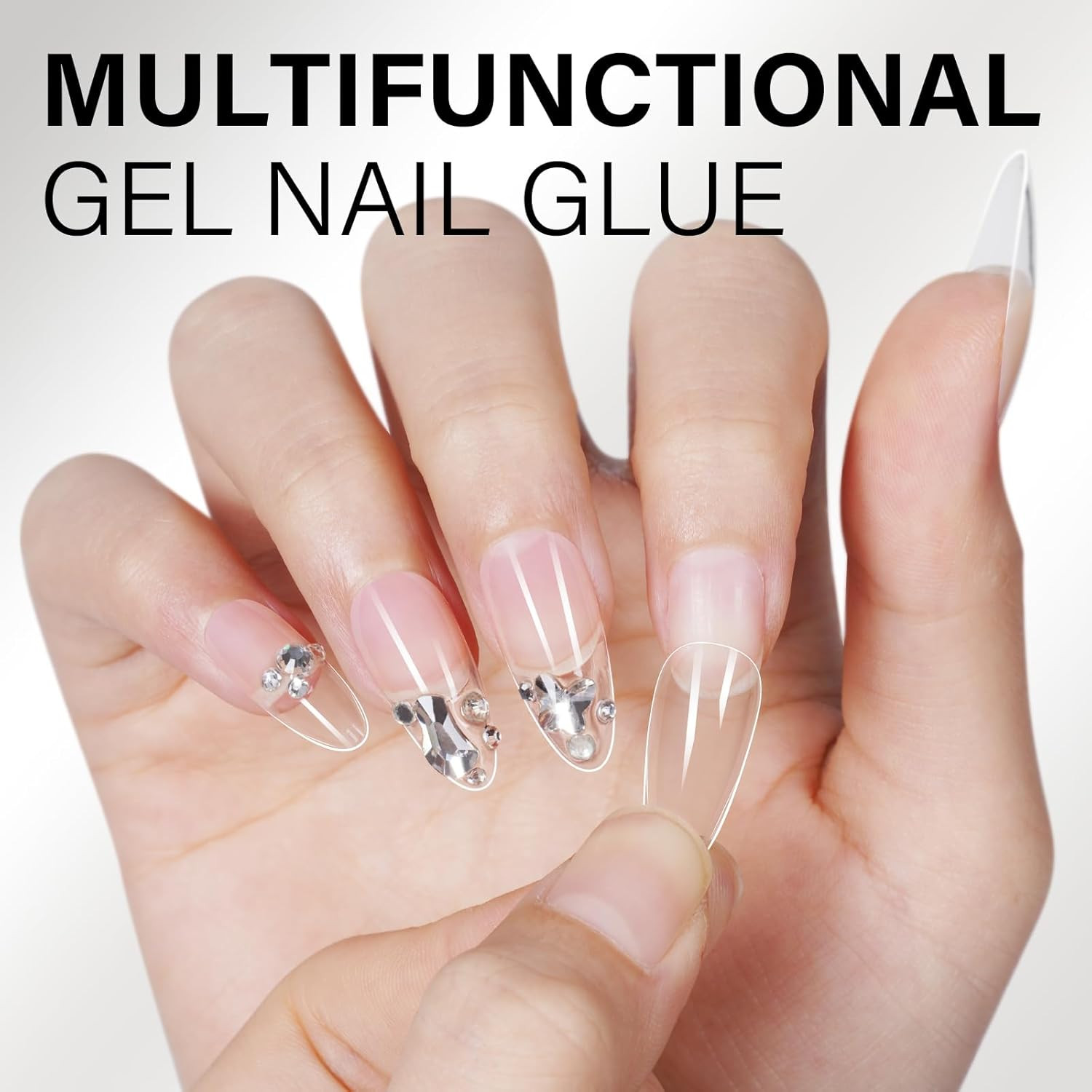 AILLSA Gel Nail Glue for Nails Tips, Solid Super Strong Gel Glues 15G | Professi