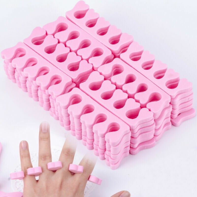 100pc Soft Foam Sponge Toe Separators Finger Dividers Nail Art Manicure Pedicure