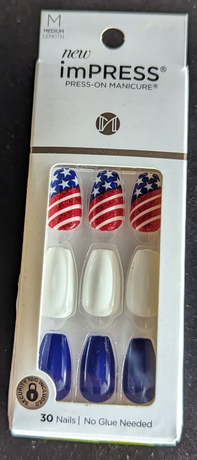 imPRESS Press on Manacure Acrylic Art,Influencer 4th of July Shining Stars Nails