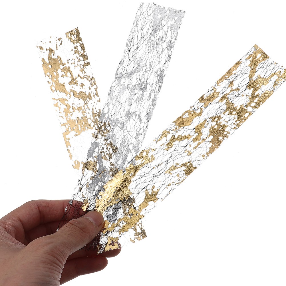6Pcs Nail Art Foil Flakes Gold Foil Charms for DIY Manicure Accessories
