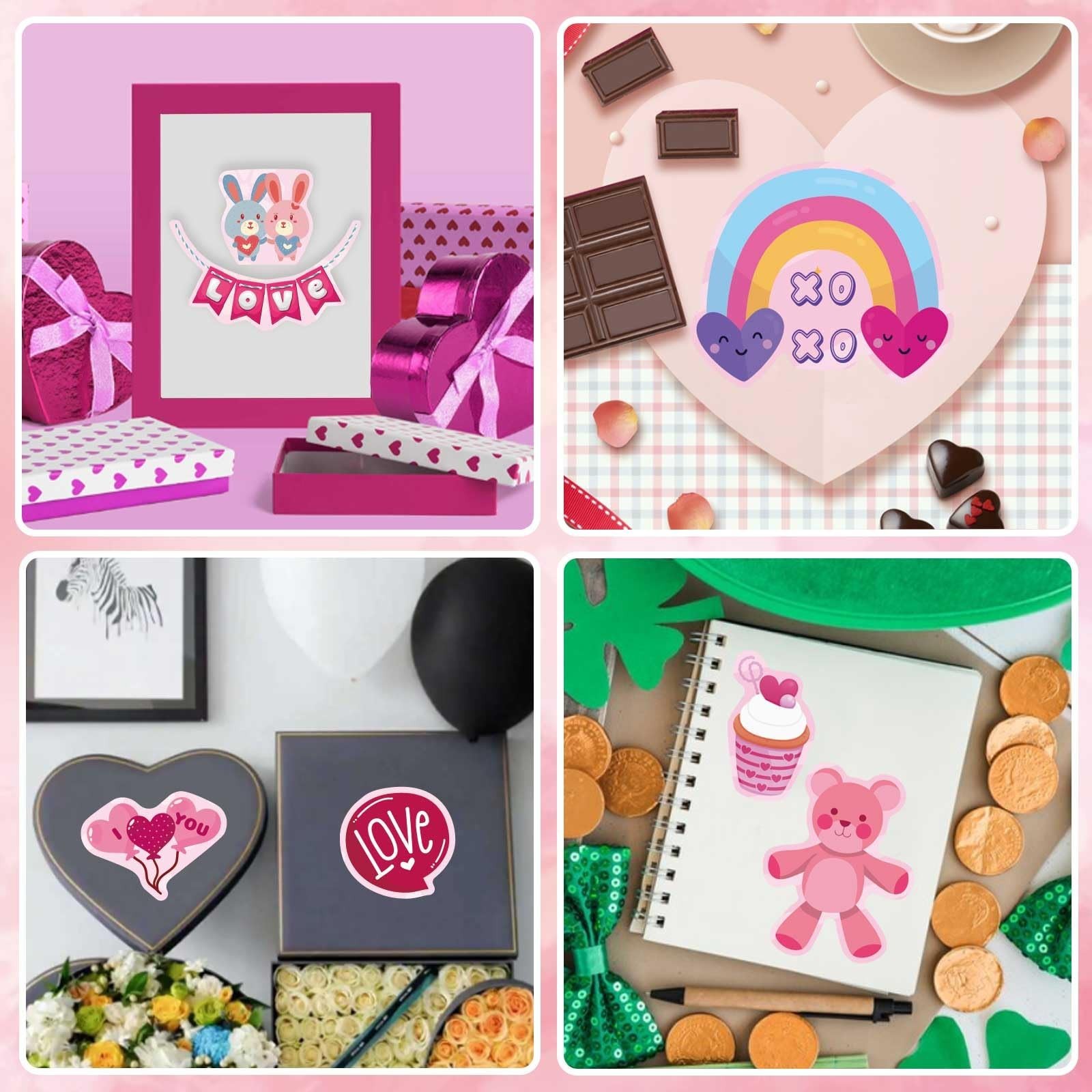381PCS Valentine Stickers for Kids – Love Stickers Heart Stickers Valentines …