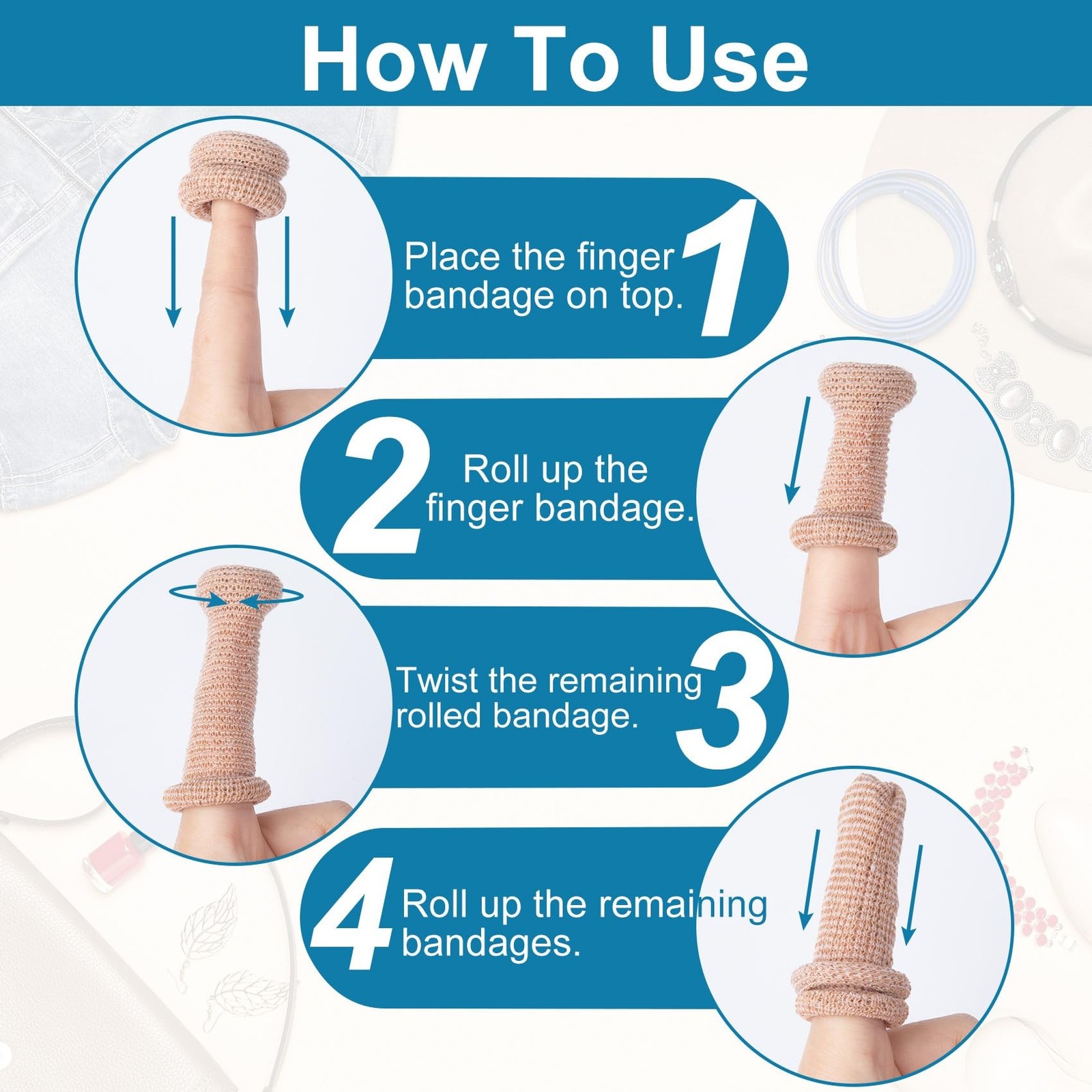 15PCS Fingertip Bandages, Cotton Finger Cots, Elastic Finger Gloves, Thumb Pr…