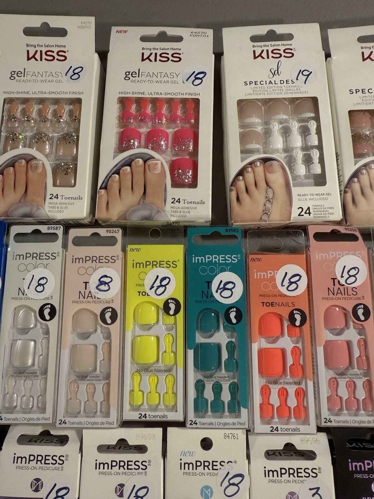 Kiss Nails impress,Toenails Press-On Pedicure,U CHOOSE,BUYMORESAVE+Com-Ship