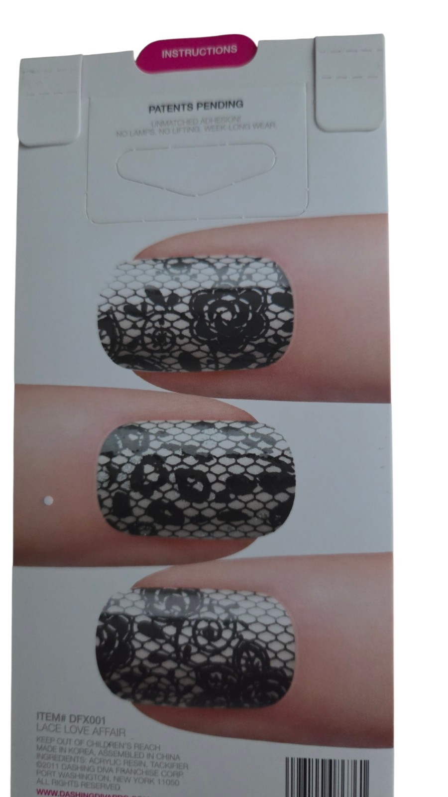 Dashing Diva Design FX Bling Nail 42 Appliques In 14 Different Sizes Black