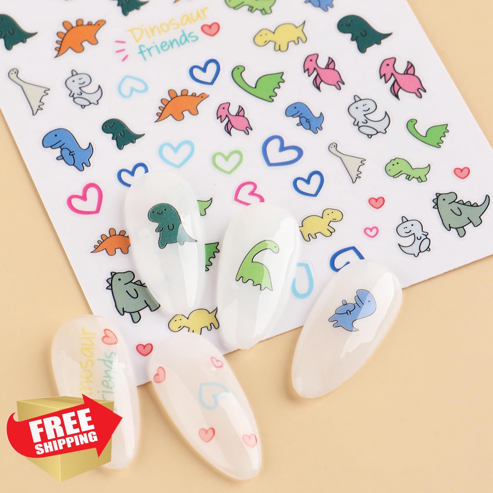 IDDFEVE Dinosaur Nail Art Stickers
