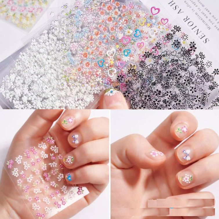 30PCS Mix 3D Tip DIY Nail Art Decor Stickers Decals Flower Slider Manicure NH9