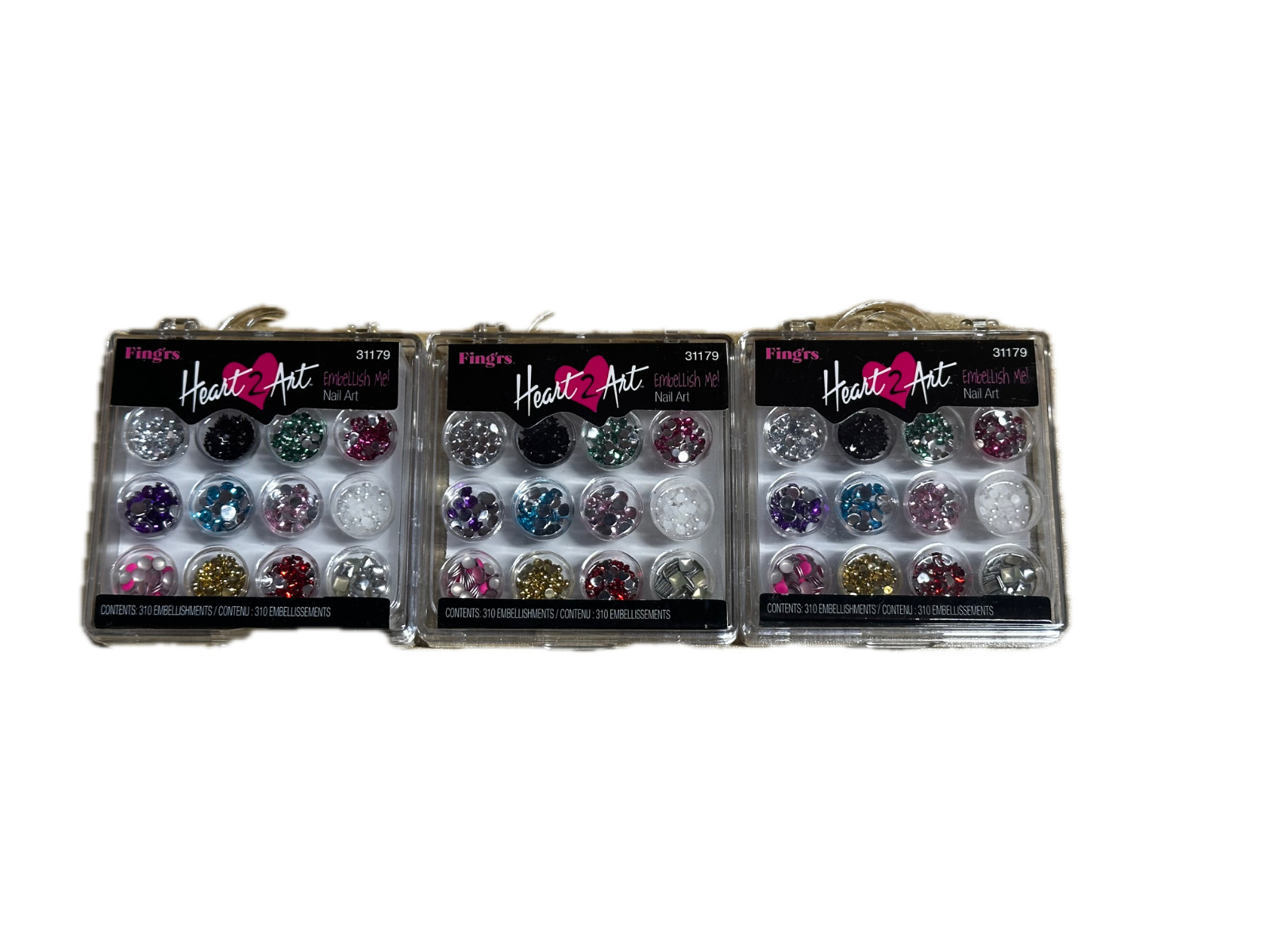 Fing’rs Heart 2 Art Finger Nail Art Embellishments Kit #31184 Embellish Me!