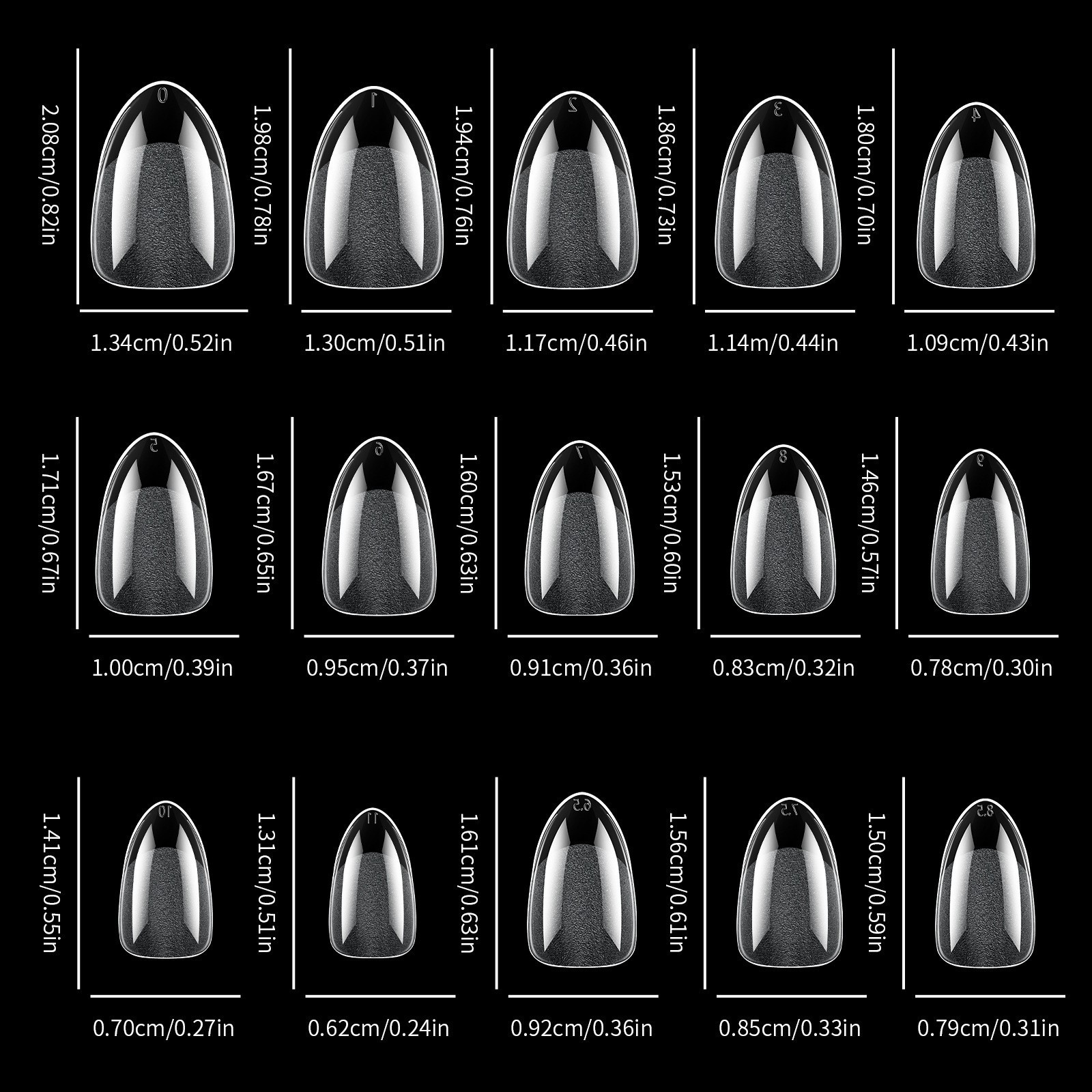 Soft Gel Tips 360PCS Full Cover Fake Nails Almond/Coffin/Oval/Square Nail Tips