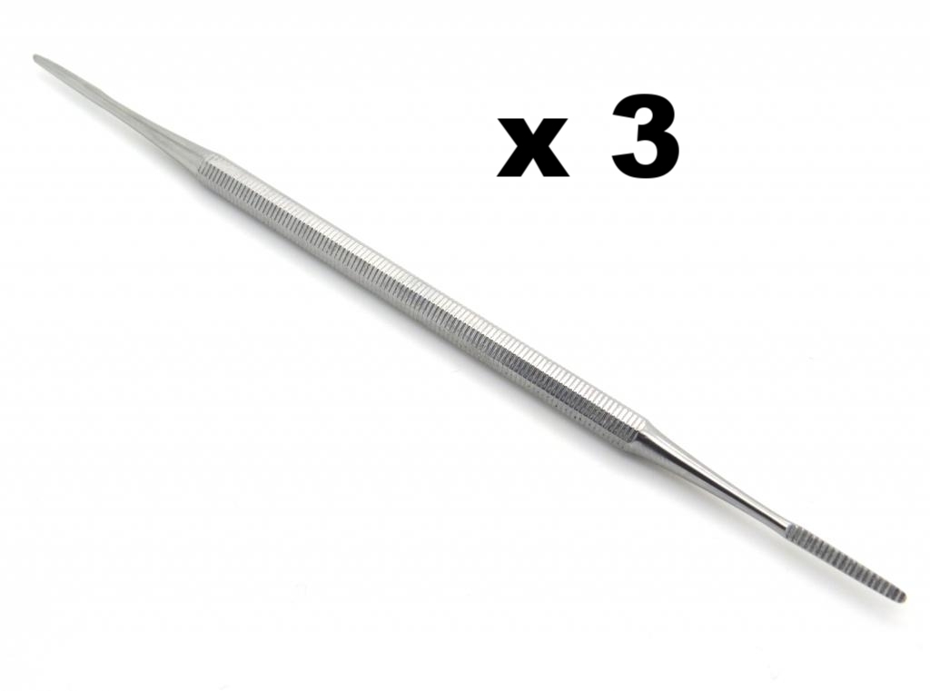 Set of 3 Pcs Podiatry Chiropody Double Ended Nail File Premium Nail Care Tools