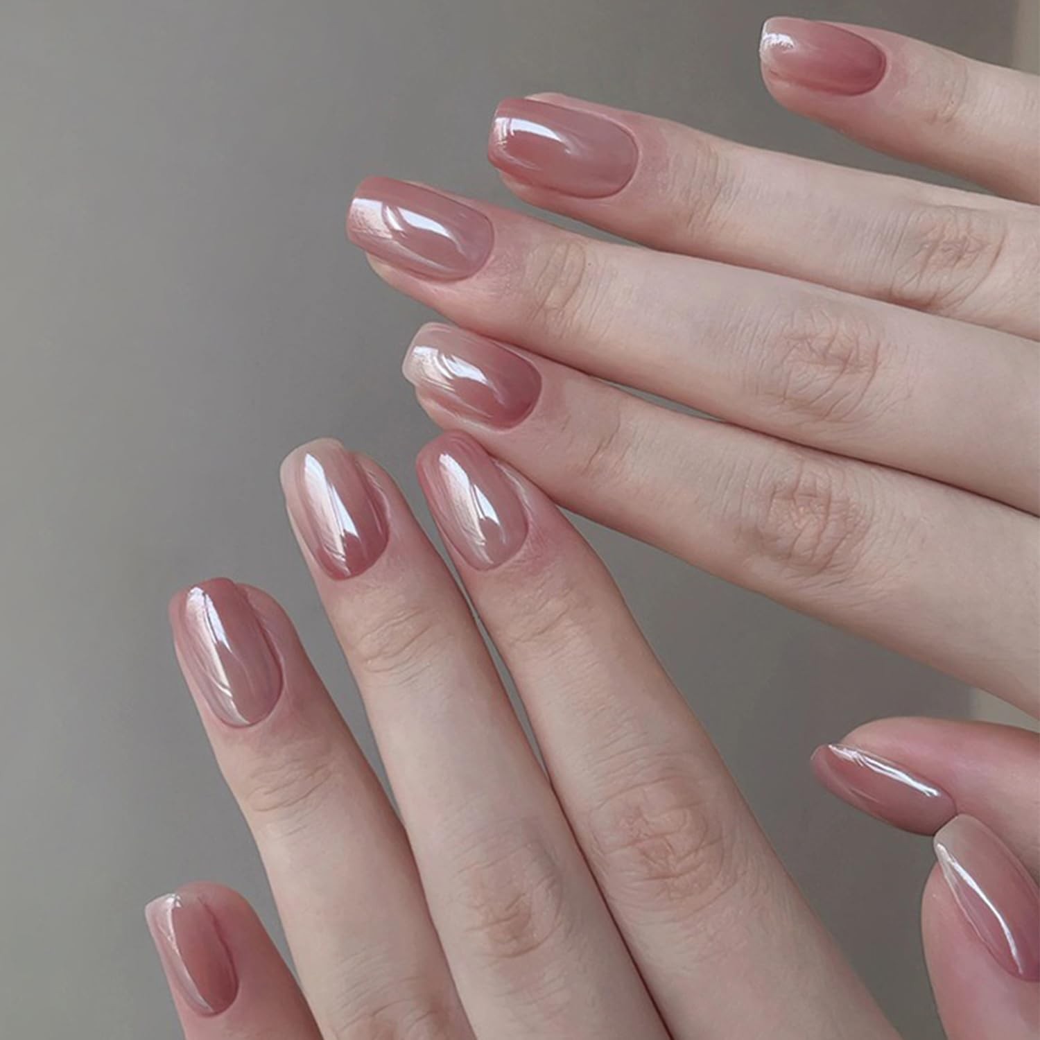 White Pearl Chrome Nail Powder for Gel Nails Clear Glazed Donut