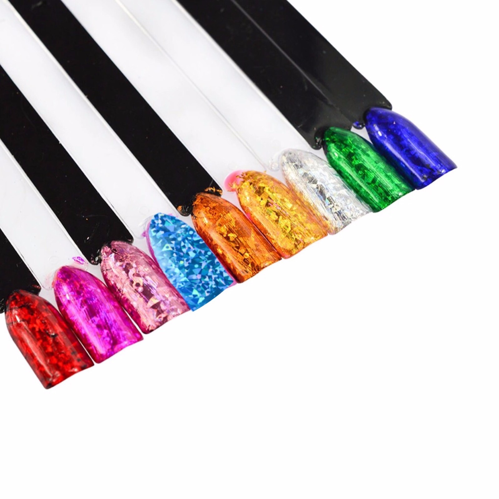 HOLOGRAPHIC Transfer Foils Starry NAIL LASER FOIL 9 Colours NAILS Stickers Paper