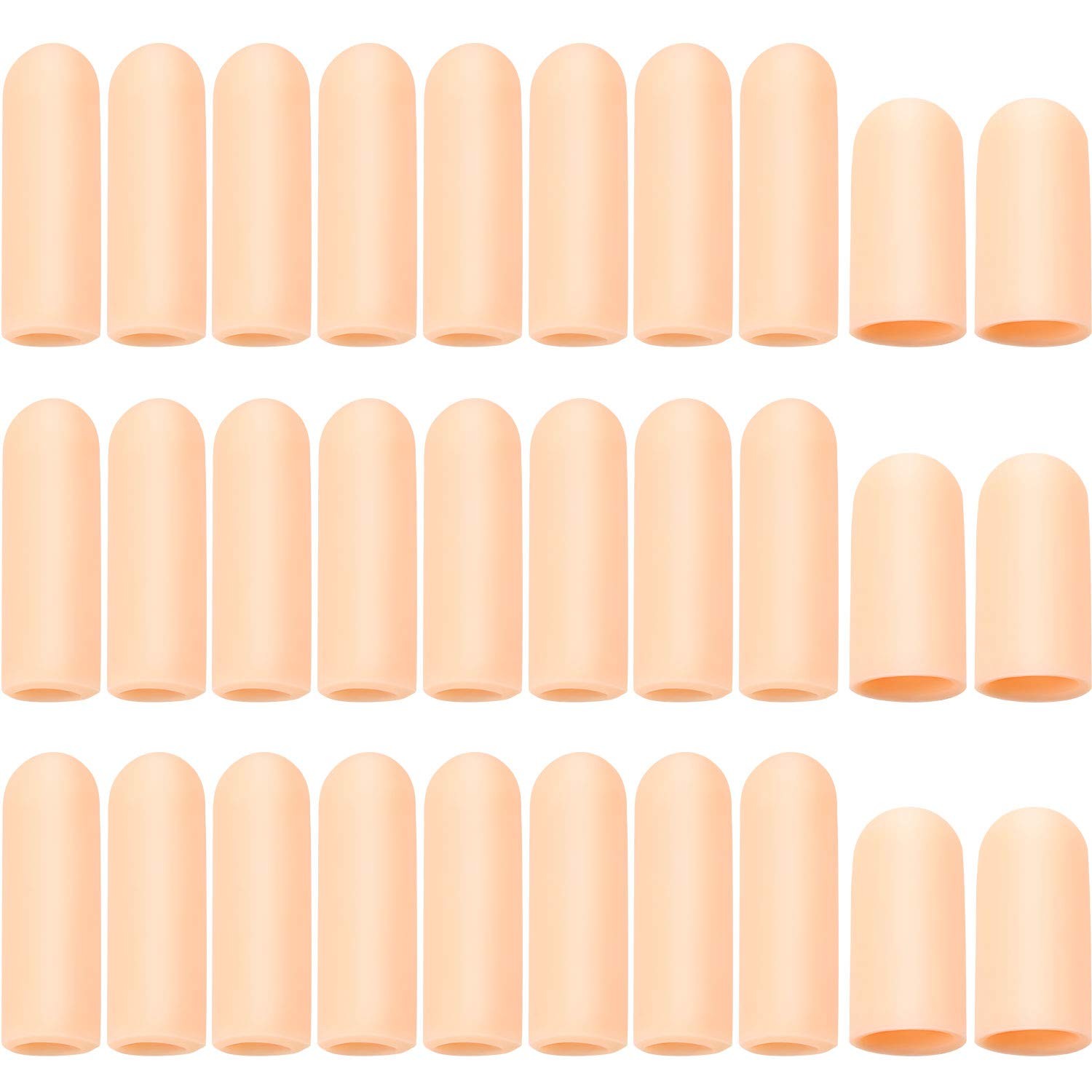 30 Pieces Gel Finger Protector Cots Silicone Cover Cap Sleeves for Finger Cracki