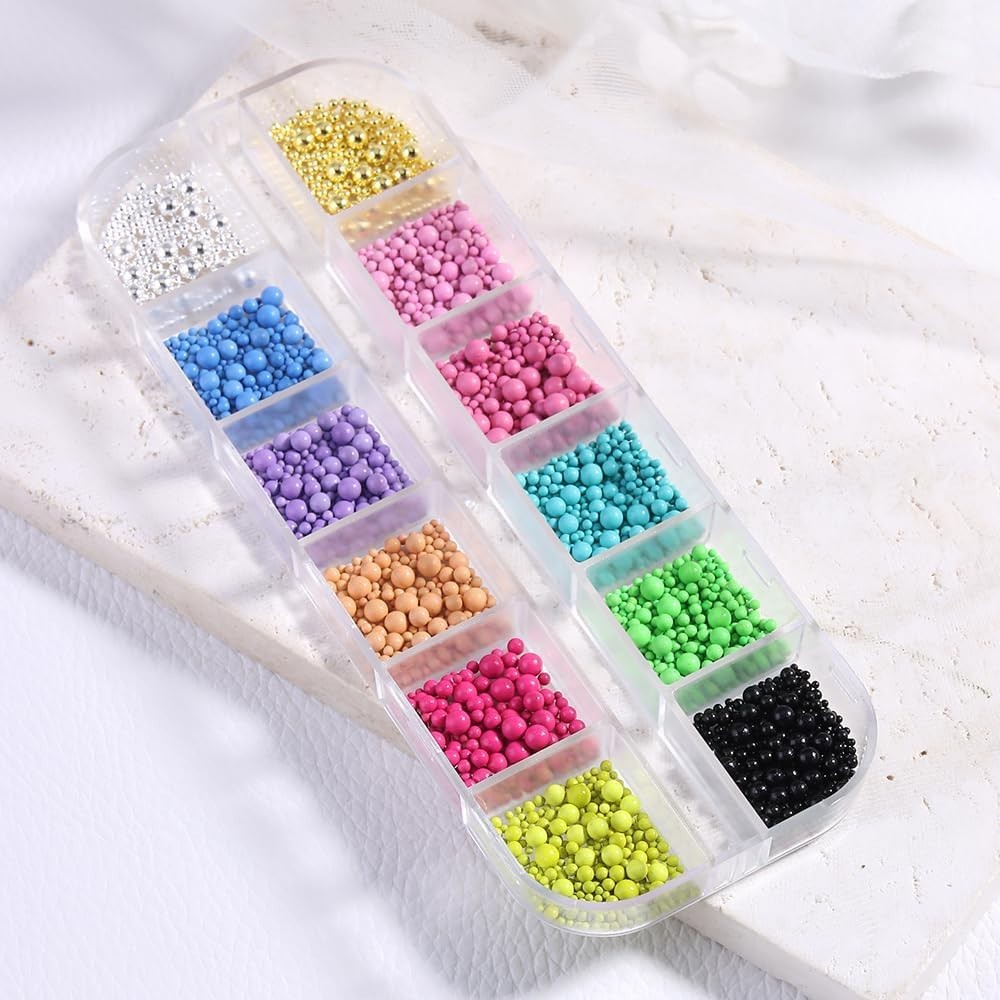 Colorful 3D Nail Rivets – Metal Beads for Gorgeous Acrylic Nail Art