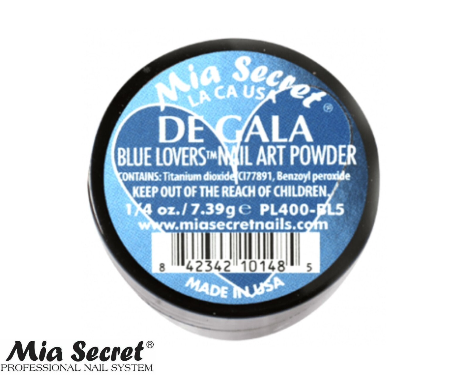 MIA SECRET Nail Art Powder 1/4oz- De Gala (BLUE LOVERS COLLECTION)