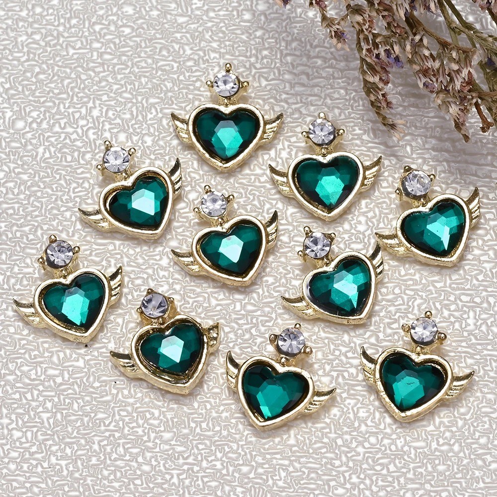10pcs 3D Nail Art Jewelry Charms Crystal Butterfly Nail Tips Decorations
