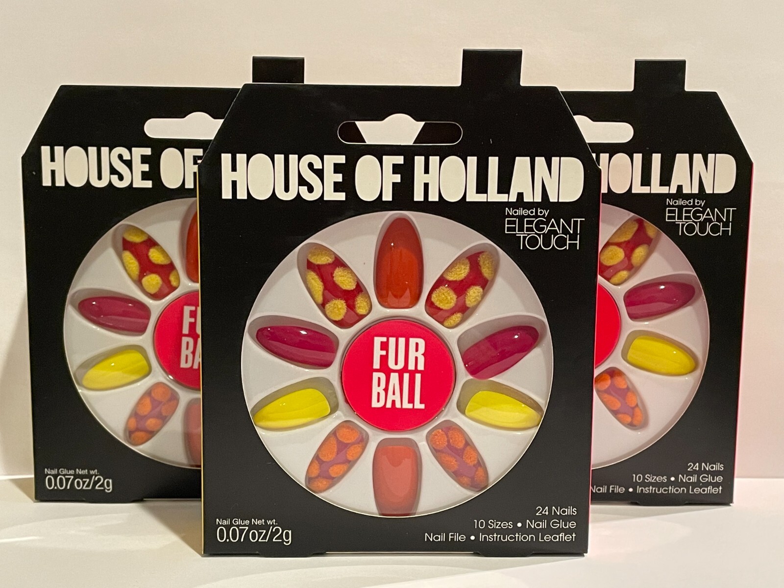 Lot Of 3 House of Holland Nailed by Elegant Touch – FUR BALL