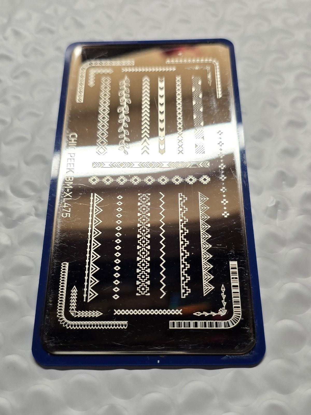 Bundle Monster Maniology Chic Peek BM-XL475 nail art stamping plate Stripes HTF