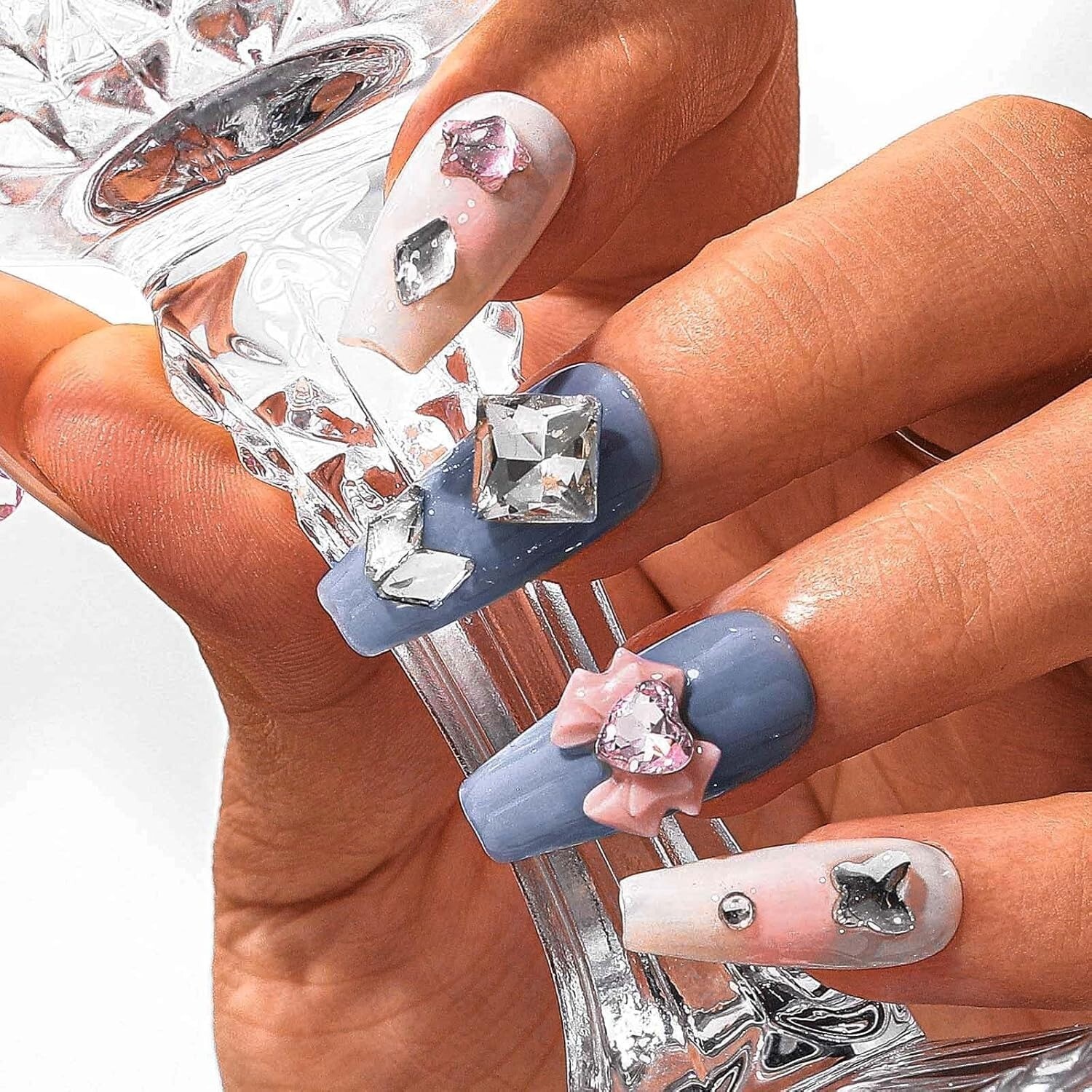 10 Piece 3D Reusable Handmade Press On Nails Eternal Elegance