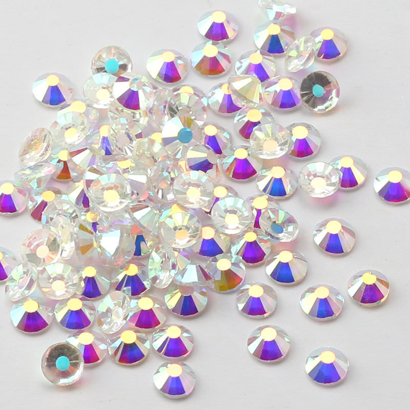 288 720 1440pcs Clear AB Nail Art Rhinestone Flatback Glitter 3D Tips Decoration