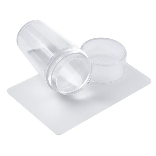 Silicone Head Nail Stamp Set with Scraper French Nail Art Template DIY Tool