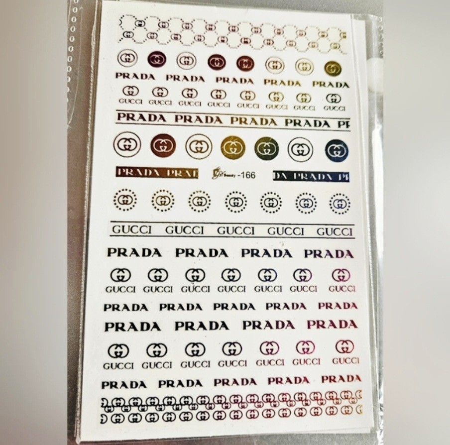 NWT NAIL ART DESIGN SELF-SEAL STICKERS HOLOGRAPHIC RAINBOW N°166!