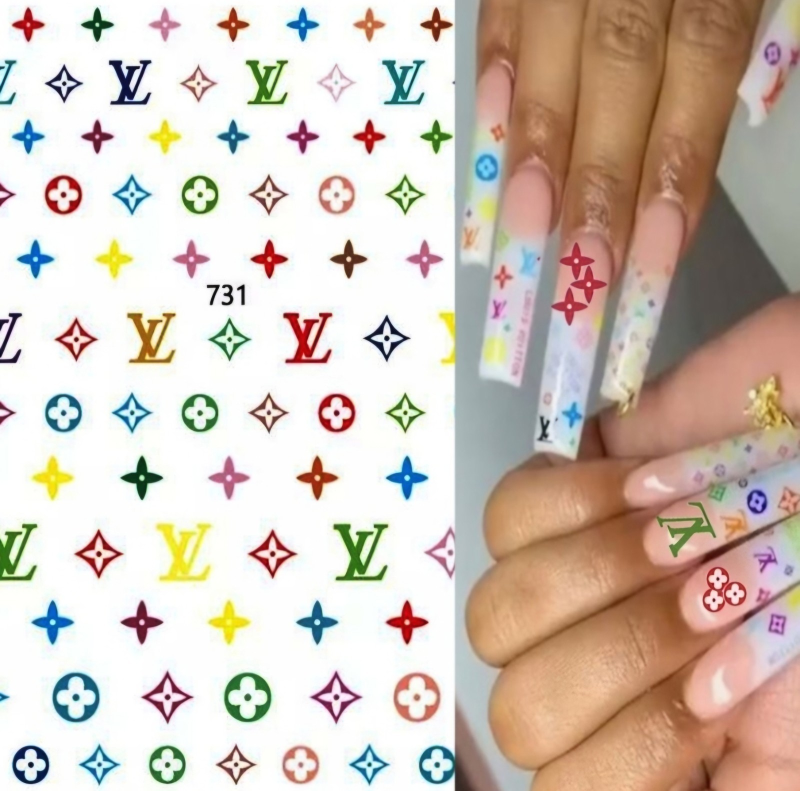 NWT NAIL ART DESIGN SELF-SEAL STICKERS NEONS N°20!