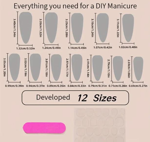 24 Pcs Press-On Nails Extra Long Stiletto Glossy – Solid White