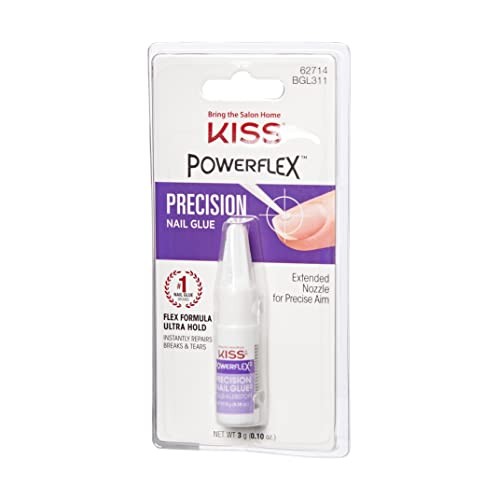 KISS PowerFlex Nail Glue Strong Hold Precision Application 0.10 Oz Pack of 1